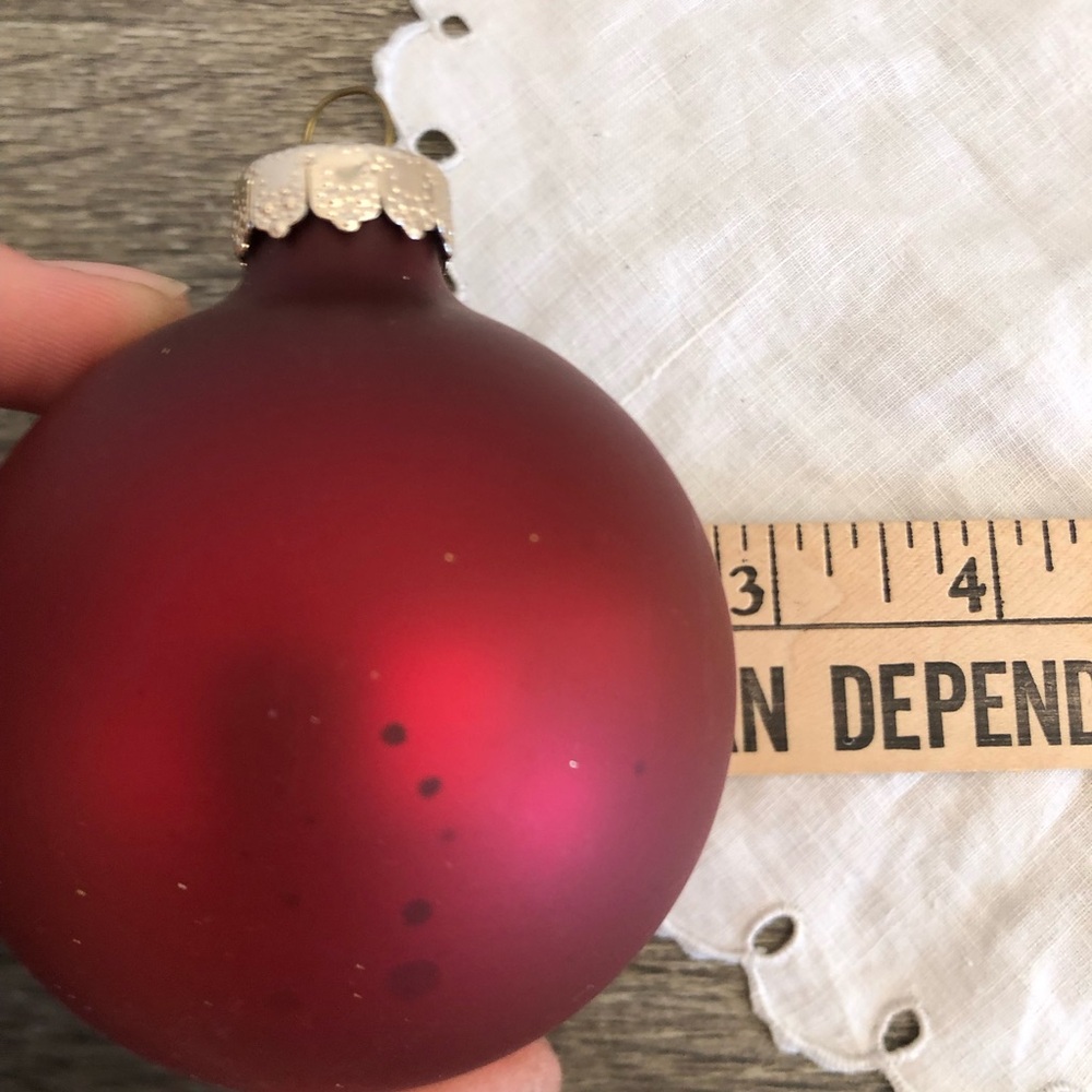 Rauch Red Matte Glass Holiday Ornaments